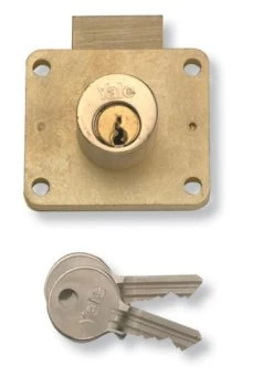 YALE 066 Cylinder Till Lock 22mm PB KD Bagged