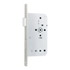 ASEC DIN Mortice Bathroom Lock 60mm SS Square Boxed