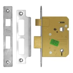 ASEC Mortice Bathroom Lock 76mm SS Bagged