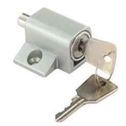 ASEC Patio Door & Window Lock Cylinder Silver