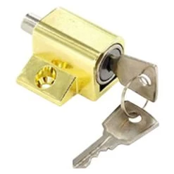 ASEC Patio Door & Window Lock Cylinder Brass