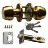 ASEC Entrance Knobset Polished Brass 2 ASEC Entrance Knobset Polished Brass -Lock Promotion Store AS11437
