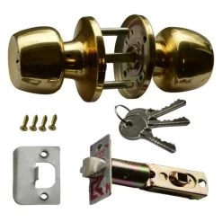 ASEC Entrance Knobset Polished Brass