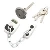 ASEC Door Chain With External Cylinder Chrome -Lock Promotion Store AS11640