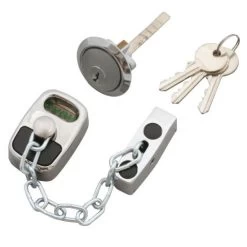 ASEC Door Chain With External Cylinder White