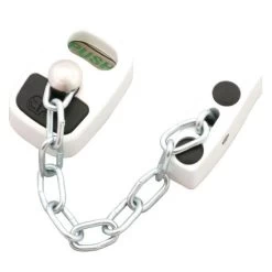ASEC Door Chain With Fixing Kit White