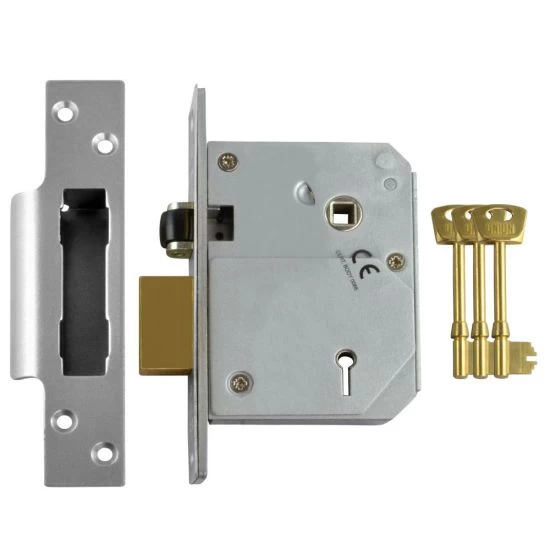 UNION C-Series 3K74E BS 5 Lever Sashlock 80mm SC KD Boxed 3 UNION C-Series 3K74E BS 5 Lever Sashlock 80mm SC KD Boxed