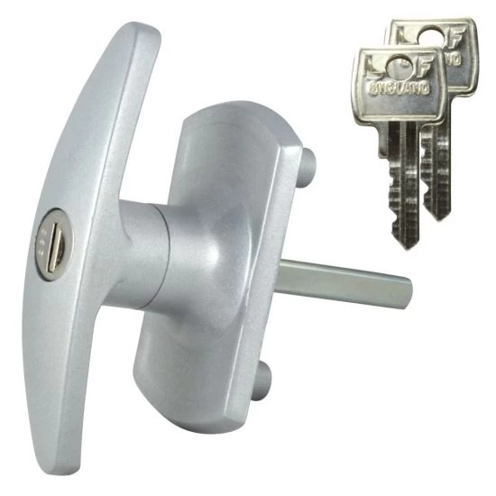 L&F 1613 Garage Door Lock SILVER 75mm X 8mm Diamond Spindle 3 L&F 1613 Garage Door Lock SILVER 75mm X 8mm Diamond Spindle