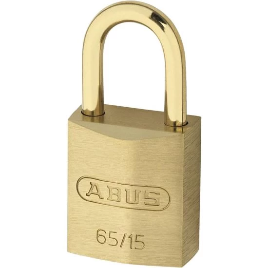 ABUS 65 Series Brass Open Shackle Padlock 16mm KA (151) 65/15 Boxed 3 ABUS 65 Series Brass Open Shackle Padlock 16mm KA (151) 65/15 Boxed