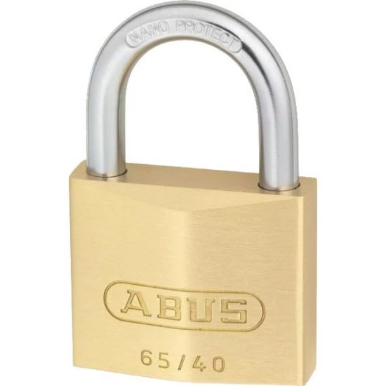 ABUS 65 Series Brass Open Shackle Padlock 40mm KA (402) 65/40 Boxed 3 ABUS 65 Series Brass Open Shackle Padlock 40mm KA (402) 65/40 Boxed