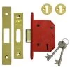UNION J2103 StrongBOLT 3 Lever Deadlock 64mm PB KD Visi