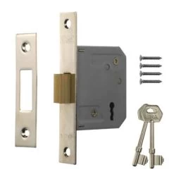 ERA 472 & 572 3 Lever Deadlock 64mm Chrome Carded