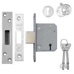 LEGGE Value BS 5 Lever Deadlock 64mm SS KD Boxed
