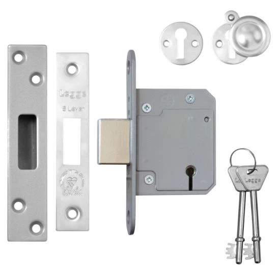 LEGGE Value BS 5 Lever Deadlock 64mm SS KD Boxed 3 LEGGE Value BS 5 Lever Deadlock 64mm SS KD Boxed