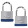 ABUS Silver Rock 5 Open Shackle Padlock 40mm KA Visi - Twin Pack -Lock Promotion Store L28594