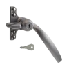 STEEL WINDOW FITTINGS B158 Key Locking Window Handle RH Satin Chrome -Lock Promotion Store L30444