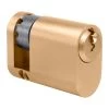 EVVA A5 OHZ Half Oval Cylinder KD 46mm (37-9) PB 1 EVVA A5 OHZ Half Oval Cylinder KD 46mm (37-9) PB -Lock Promotion Store L6118